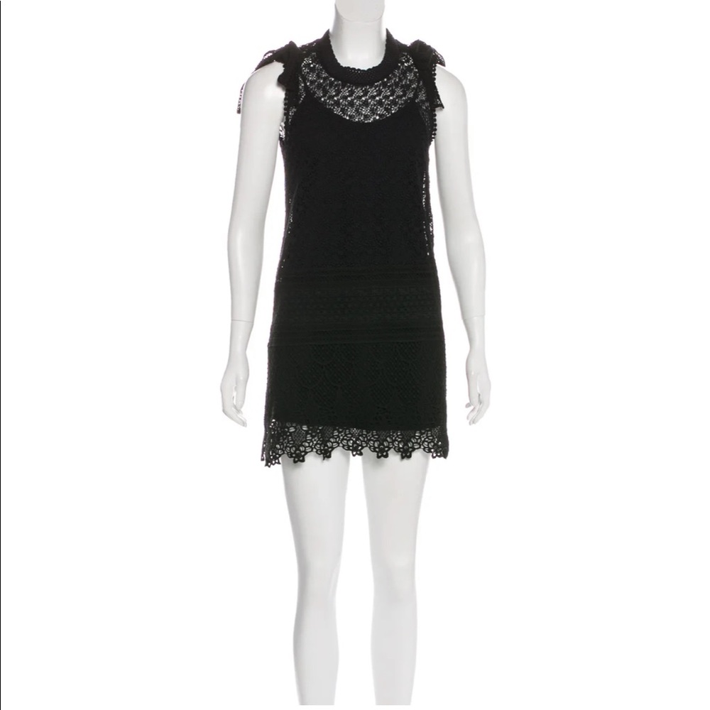 Goen J lace dress with slip and side zip closure
